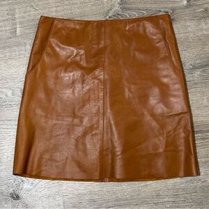 MiH Jeans Womens Size small brown Leather Mini Skirt